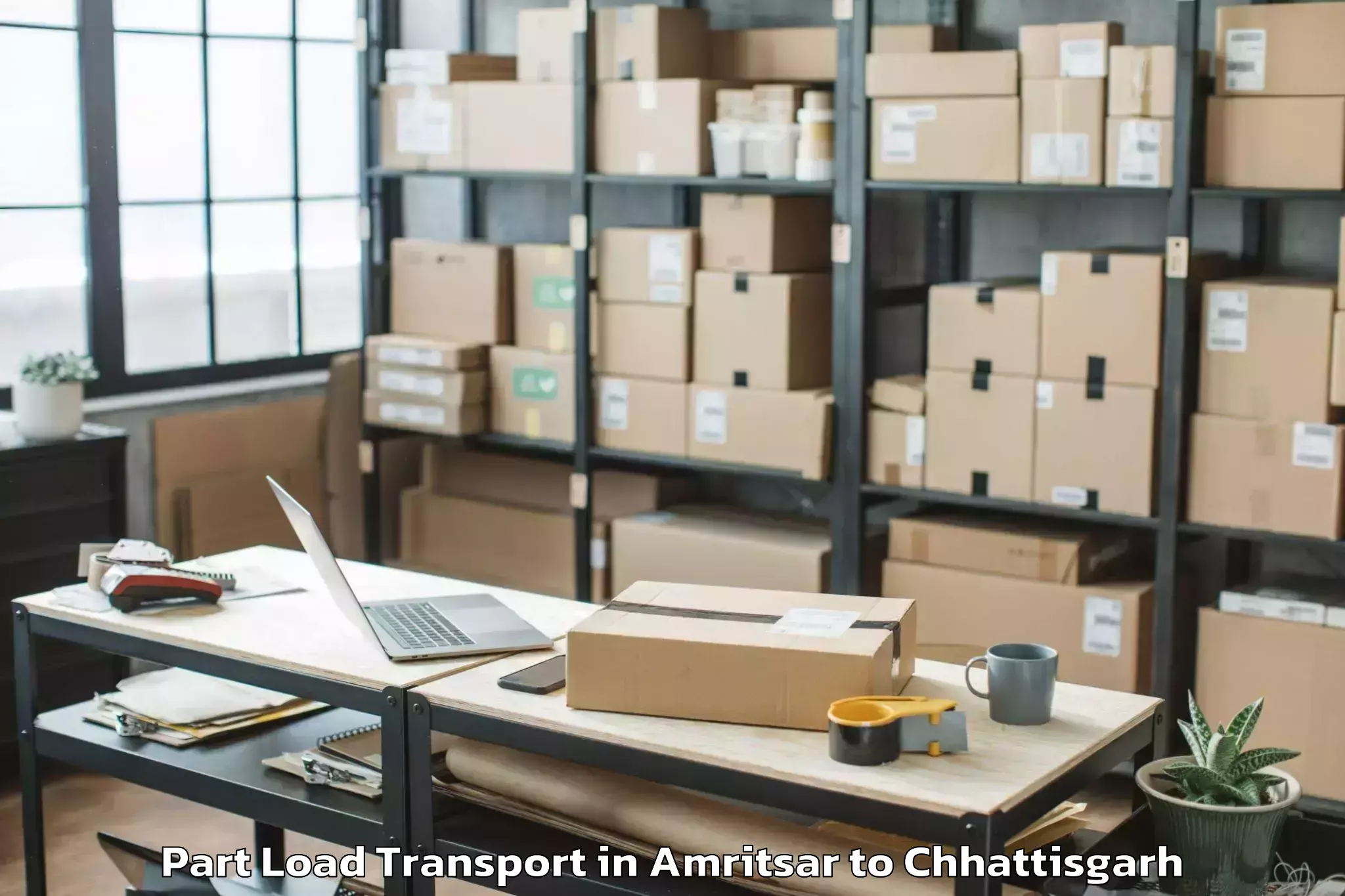 Book Amritsar to Pithora Part Load Transport